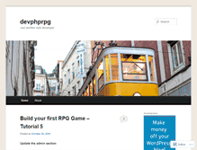 Tablet Screenshot of devphprpg.wordpress.com