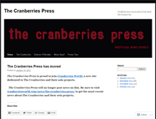 Tablet Screenshot of cranberriespress.wordpress.com