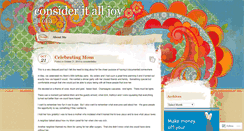 Desktop Screenshot of consideritalljoy.wordpress.com