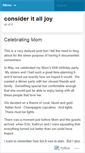 Mobile Screenshot of consideritalljoy.wordpress.com