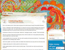 Tablet Screenshot of consideritalljoy.wordpress.com