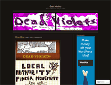 Tablet Screenshot of deadviolets.wordpress.com