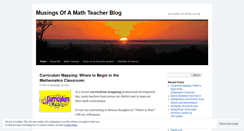 Desktop Screenshot of musingsofamathteacher.wordpress.com