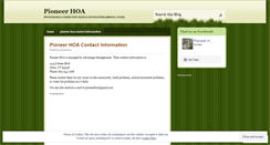 Desktop Screenshot of pioneerhoa.wordpress.com