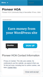 Mobile Screenshot of pioneerhoa.wordpress.com