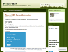 Tablet Screenshot of pioneerhoa.wordpress.com