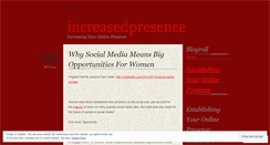 Desktop Screenshot of increasedpresence.wordpress.com