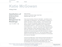 Tablet Screenshot of katiemcgowan.wordpress.com