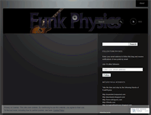Tablet Screenshot of funkphysics.wordpress.com