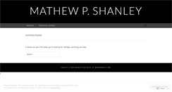 Desktop Screenshot of mattshanleyjournalism.wordpress.com
