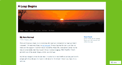Desktop Screenshot of aleapbegins.wordpress.com
