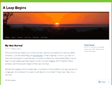 Tablet Screenshot of aleapbegins.wordpress.com