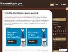 Tablet Screenshot of businesstipsforyou.wordpress.com