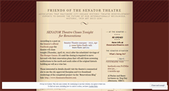Desktop Screenshot of friendsofthesenatortheatre.wordpress.com