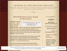 Tablet Screenshot of friendsofthesenatortheatre.wordpress.com