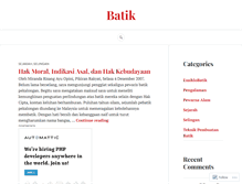 Tablet Screenshot of batikpekalongan.wordpress.com