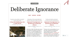 Desktop Screenshot of deliberateignorance.wordpress.com