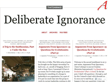 Tablet Screenshot of deliberateignorance.wordpress.com