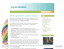 Tablet Screenshot of leydeidentidad.wordpress.com