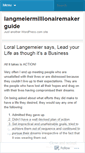 Mobile Screenshot of langmeiermillionairemakerguide.wordpress.com