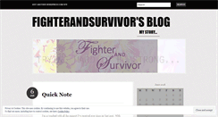 Desktop Screenshot of fighterandsurvivor.wordpress.com