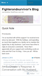 Mobile Screenshot of fighterandsurvivor.wordpress.com