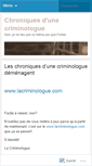 Mobile Screenshot of chroniquedunecriminologue.wordpress.com