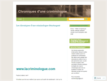 Tablet Screenshot of chroniquedunecriminologue.wordpress.com