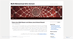 Desktop Screenshot of muftiusmani.wordpress.com