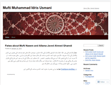 Tablet Screenshot of muftiusmani.wordpress.com