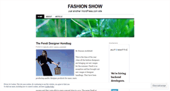 Desktop Screenshot of fashionshow007.wordpress.com