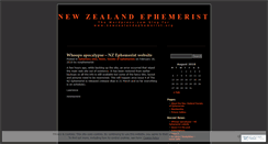 Desktop Screenshot of nzephemerist.wordpress.com