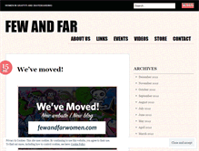 Tablet Screenshot of fewfar.wordpress.com