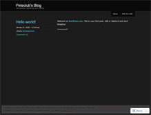 Tablet Screenshot of peteclub.wordpress.com
