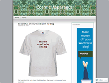 Tablet Screenshot of cosmicasparagus.wordpress.com
