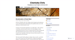 Desktop Screenshot of chemistrychris.wordpress.com