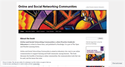 Desktop Screenshot of onlinesocial.wordpress.com