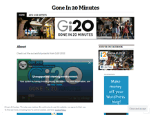 Tablet Screenshot of gonein20.wordpress.com
