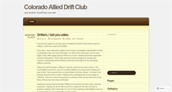 Desktop Screenshot of coloradoallieddriftclub.wordpress.com