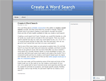 Tablet Screenshot of createawordsearch.wordpress.com