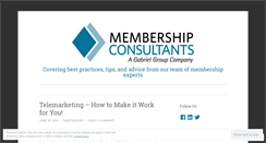 Desktop Screenshot of membershipconsultants.wordpress.com