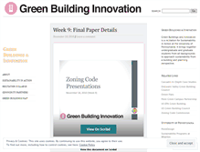 Tablet Screenshot of greenbuildinginnovation.wordpress.com