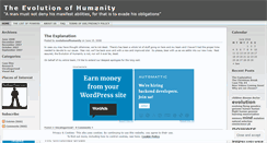 Desktop Screenshot of evolutionofhumanity.wordpress.com