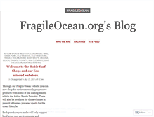 Tablet Screenshot of fragileocean.wordpress.com