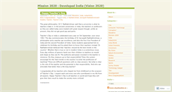 Desktop Screenshot of developedindiamission2020.wordpress.com