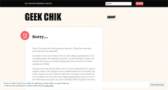 Desktop Screenshot of geekchiknz.wordpress.com
