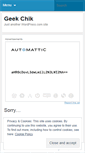 Mobile Screenshot of geekchiknz.wordpress.com