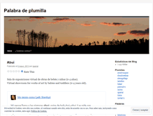 Tablet Screenshot of plumillasypalabras.wordpress.com