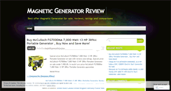 Desktop Screenshot of magneticgeneratorreview.wordpress.com