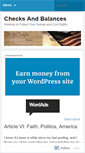 Mobile Screenshot of checksandbalances.wordpress.com